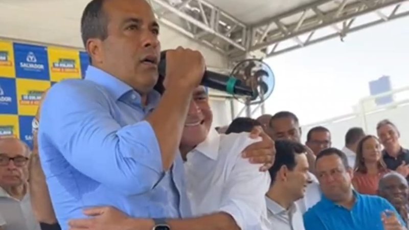 Bruno Reis declara apoio a ACM Neto durante inauguração de viaduto em Salvador